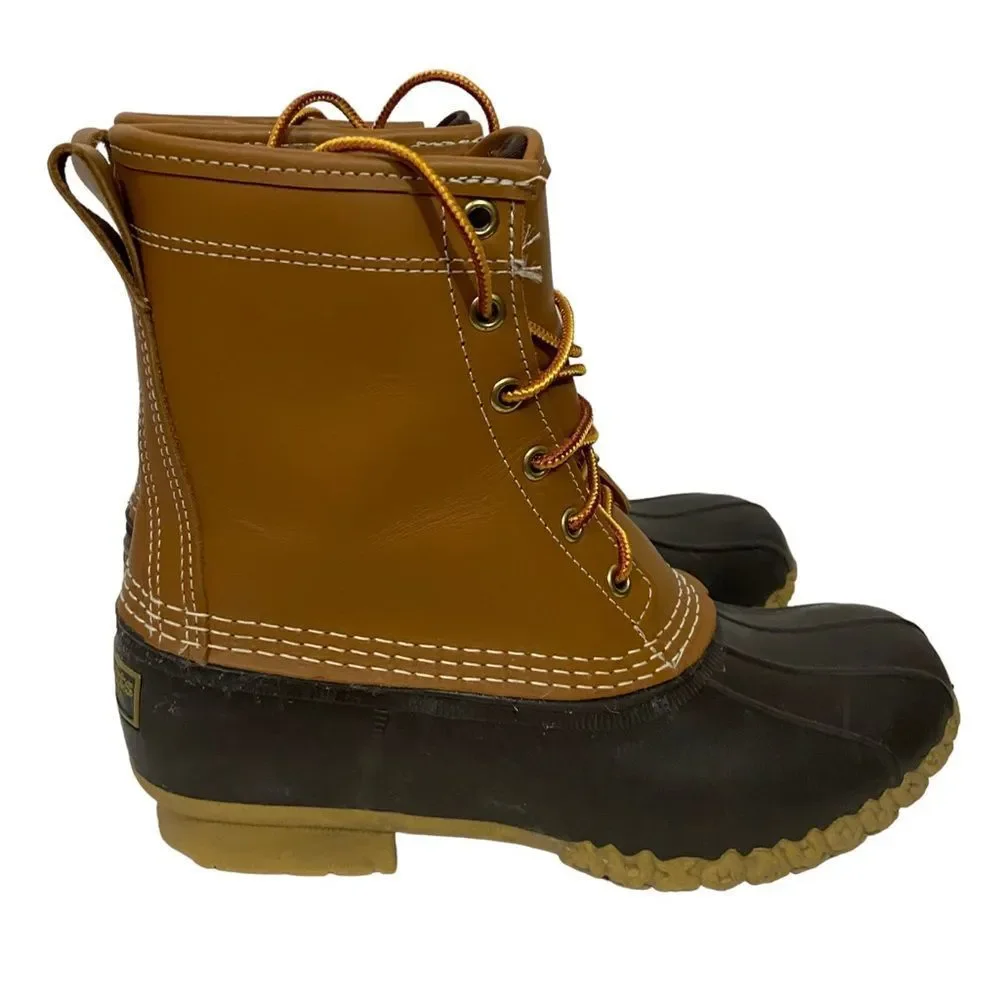 L.L. Bean Bean Boots Tan Waterproof Rain Duck Boots